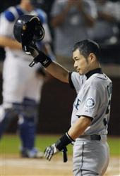 イチロー 画像 イチロー ９年連続  ２００本安打 達成