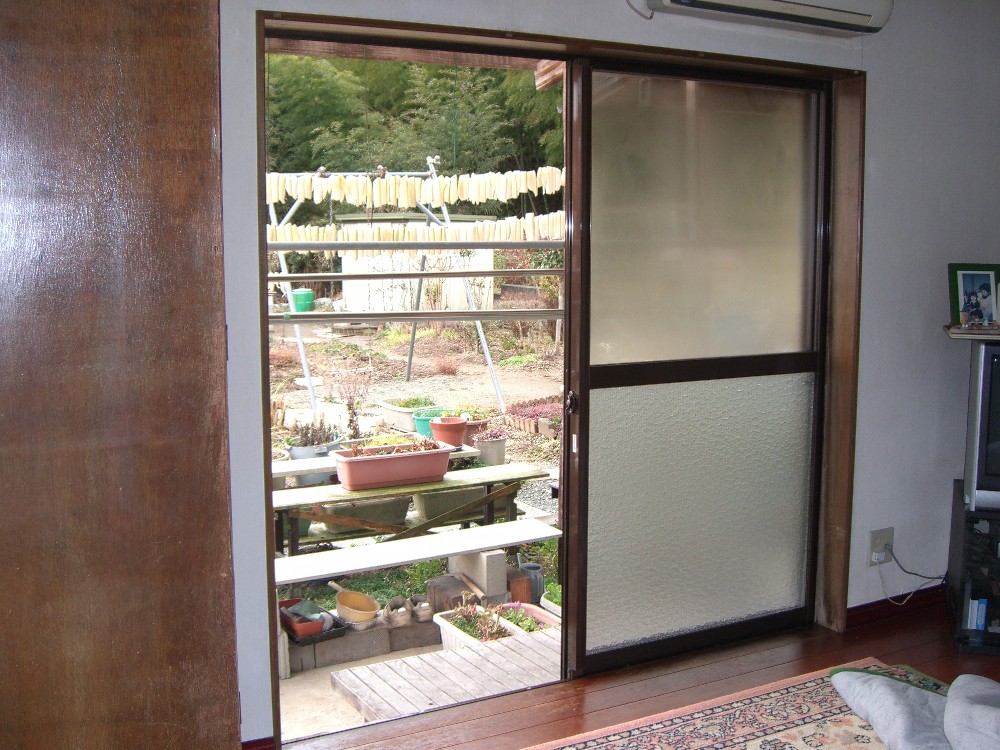 三協立山アルミ製 プラメイクE 施工例 掃出しサッシ 画像